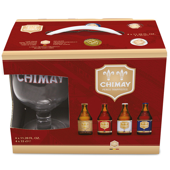 Chimay Beer Advertising Tin Case With 6 Coasters 